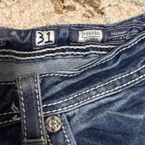 Miss Me Angel Wings Low Rise Skinny Jeans Size 31x31 Y2K - Picture 6 of 6